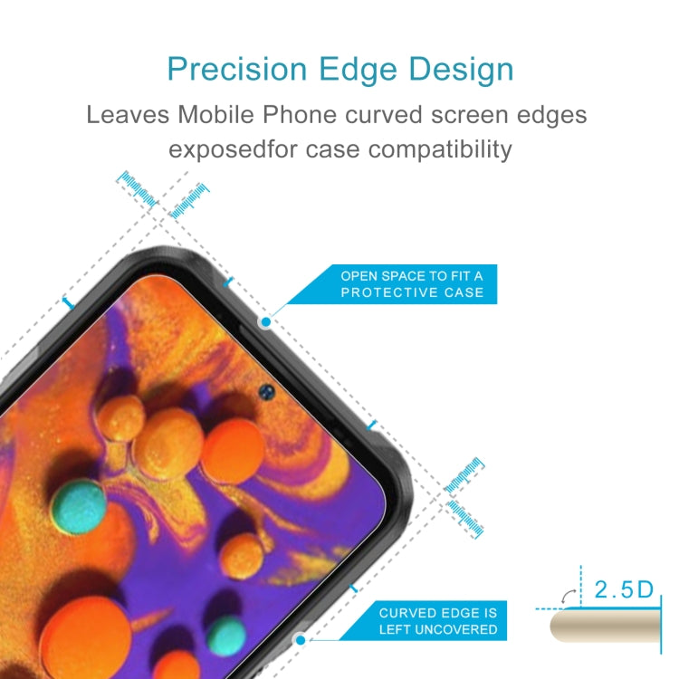 50 PCS 0.26mm 9H 2.5D Tempered Glass Film For Doogee V20 5G