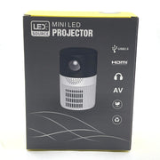 T400 100 inch Screen 3000 Lumens LED Mini Projector, Plug Type:UK Plug(Black White)