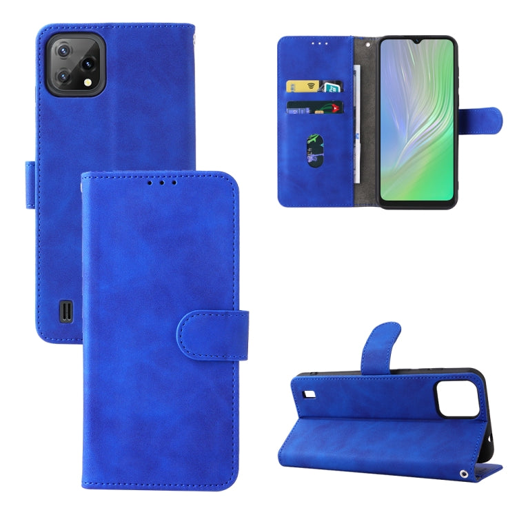 For Blackview A55 Skin Feel Magnetic Buckle Leather Phone Case(Blue) - More Brand by PMC TechLife | Online Shopping South Africa | PMC TechLife | Buy Now Pay Later Mobicred