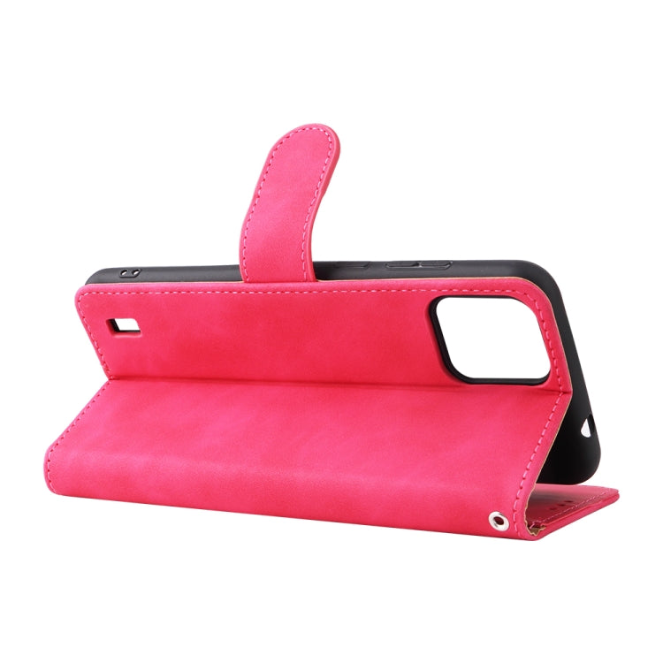 For Blackview A55 Skin Feel Magnetic Buckle Leather Phone Case(Rose Red) - More Brand by PMC TechLife | Online Shopping South Africa | PMC TechLife | Buy Now Pay Later Mobicred