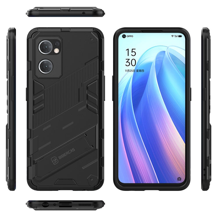 For OPPO Reno7 5G Global / Find X5 Lite Punk Armor 2 in 1 PC + TPU Shockproof Phone Case with Invisible Holder(Red) - OPPO Cases by PMC TechLife | Online Shopping South Africa | PMC TechLife | Buy Now Pay Later Mobicred