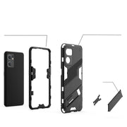 For OPPO Reno7 5G Global / Find X5 Lite Punk Armor 2 in 1 PC + TPU Shockproof Phone Case with Invisible Holder(Red)