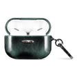 Oil Wax Leather Texture Earphone Protective Case with Hang Buckle For AirPods Pro(Dark Green) - free shipping - PMc TechLife - Order now!