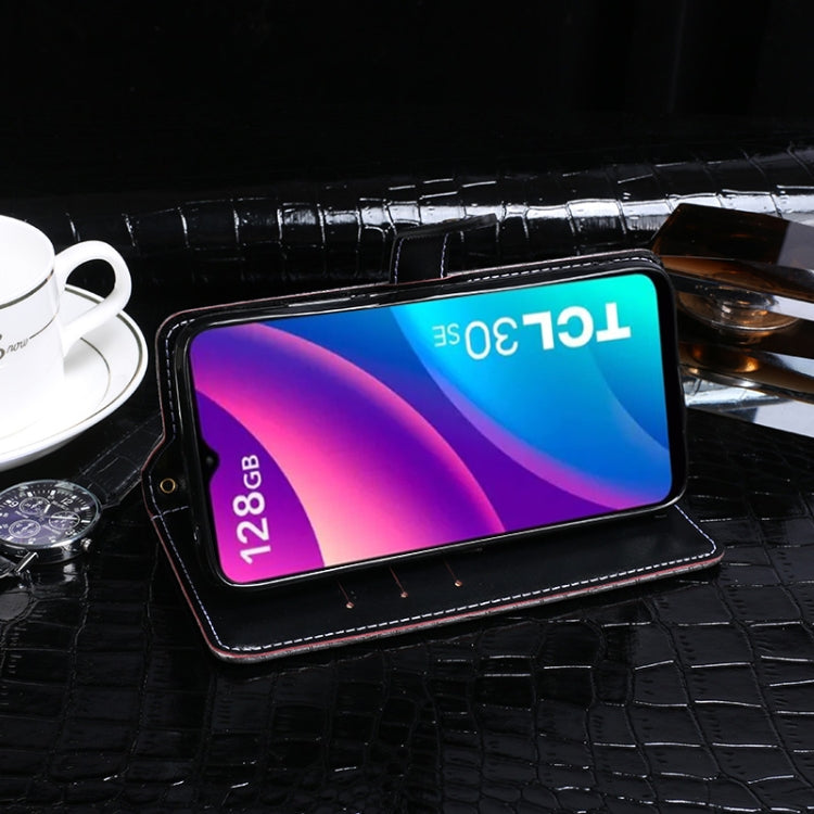 For TCL 30 SE idewei Crocodile Texture Leather Phone Case(Black) - free shipping - PMC Jewellery - Order now!