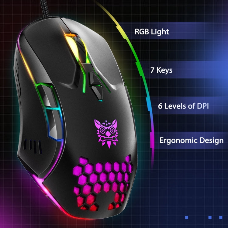 ONIKUMA CW902 RGB Lighting Wired Mouse(Black) - free shipping - PMC Jewellery - Order now!