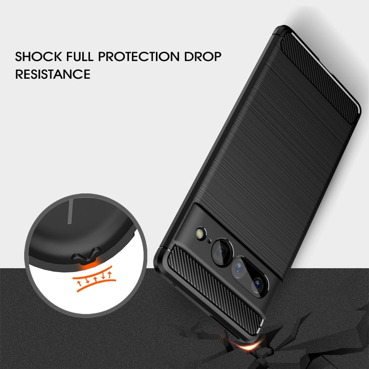 For Google Pixel 7 Pro 5G Brushed Texture Carbon Fiber TPU Phone Case(Black) - free shipping - PMC TechLife - Order now!