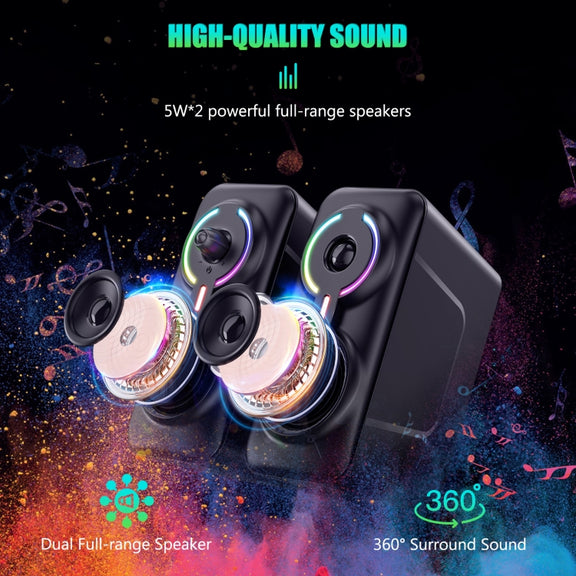 ONIKUMA L6 RGB Lighting Computer Audio with Bluetooth Function(Black)