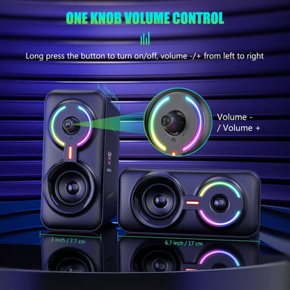 ONIKUMA L6 RGB Lighting Computer Audio with Bluetooth Function(Black) - free shipping - PMC Jewellery - Order now!