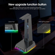 ONIKUMA ST-2 RGB Lighting Headset Holder Stand(Black)