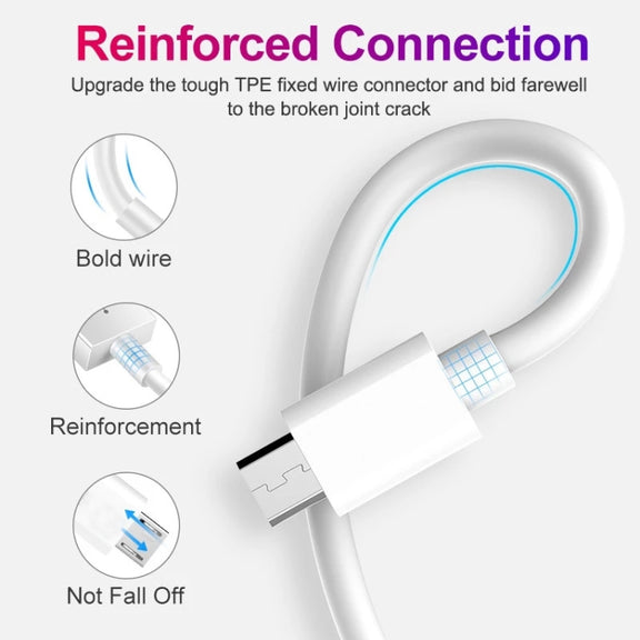 USB to Micro USB Copper Core Charging Cable, Cable Length:30cm(Black)
