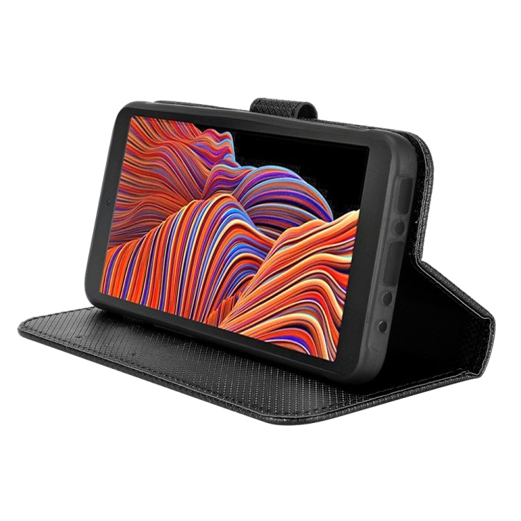 For Samsung Galaxy Xcover 5 Diamond Texture Leather Phone Case(Black) - Galaxy Phone Cases by PMC TechLife | Online Shopping South Africa | PMC TechLife