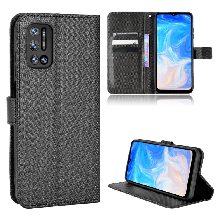 For DOOGEE N40 Pro Diamond Texture Leather Phone Case(Black) - Doogee Cases by PMC TechLife | Online Shopping South Africa | PMC TechLife | Buy Now Pay Later Mobicred