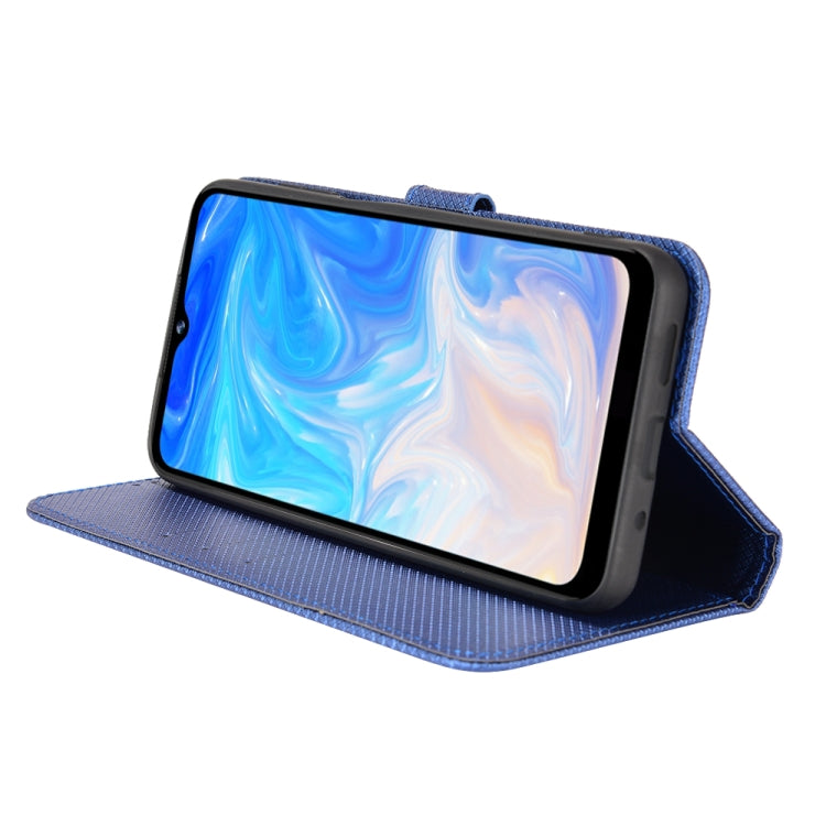 For DOOGEE N40 Pro Diamond Texture Leather Phone Case(Blue) - Doogee Cases by PMC TechLife | Online Shopping South Africa | PMC TechLife | Buy Now Pay Later Mobicred