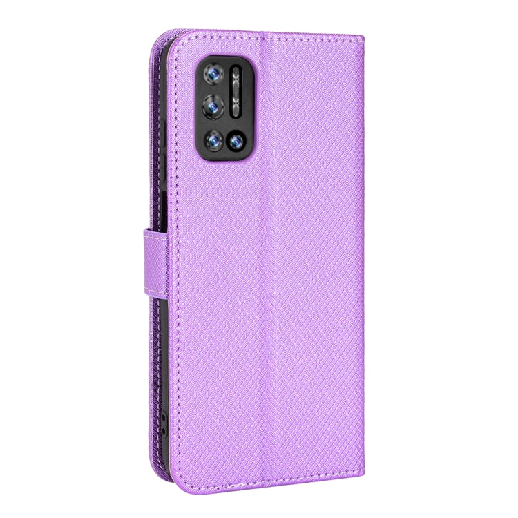 For DOOGEE N40 Pro Diamond Texture Leather Phone Case(Purple) - Doogee Cases by PMC TechLife | Online Shopping South Africa | PMC TechLife | Buy Now Pay Later Mobicred