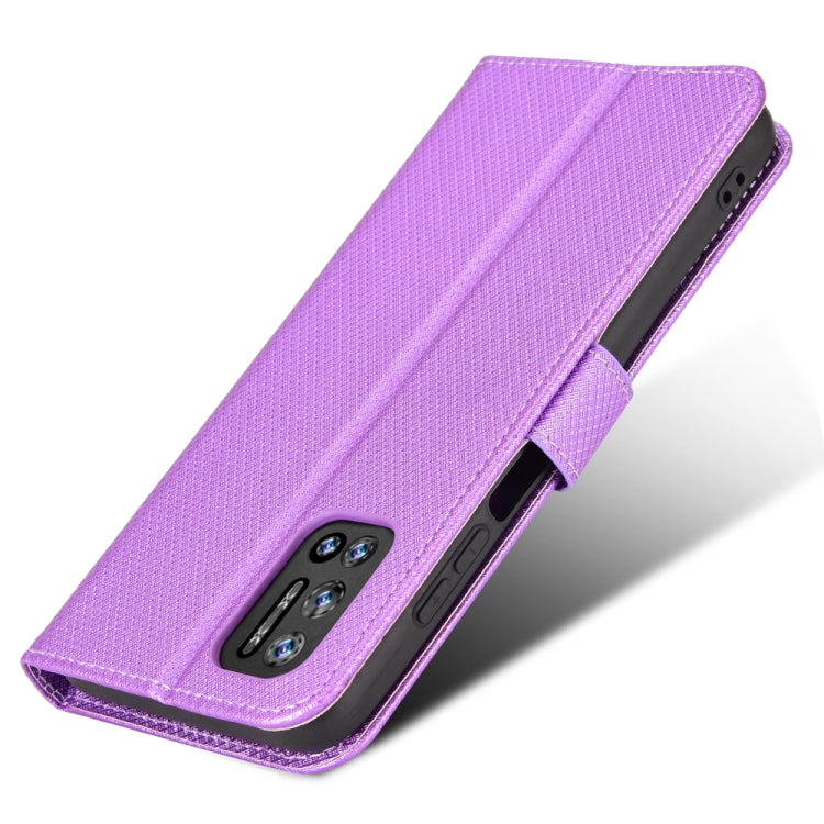 For DOOGEE N40 Pro Diamond Texture Leather Phone Case(Purple) - Doogee Cases by PMC TechLife | Online Shopping South Africa | PMC TechLife | Buy Now Pay Later Mobicred