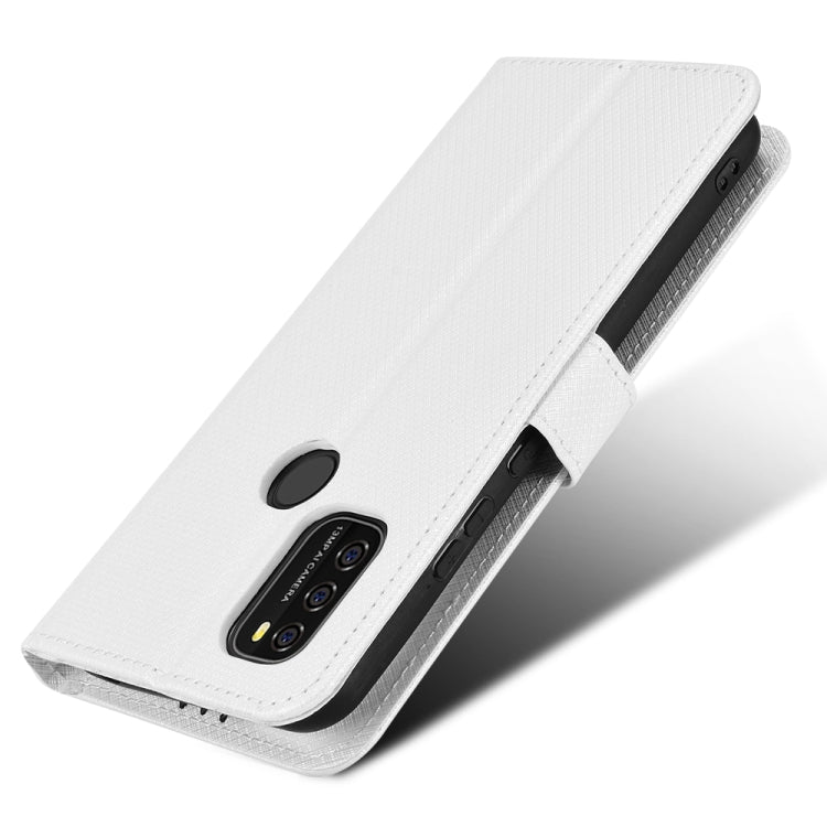 For Blackview A70 2021 Diamond Texture Leather Phone Case(White) - More Brand by PMC TechLife | Online Shopping South Africa | PMC TechLife