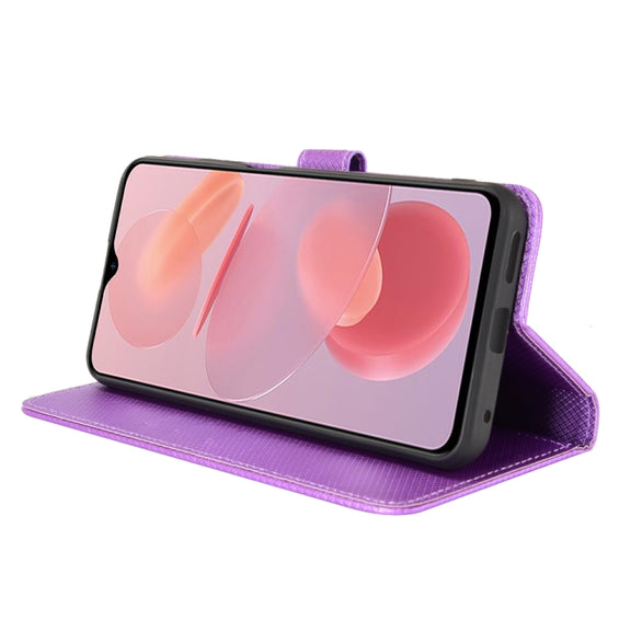For Ulefone Note 12P Diamond Texture Leather Phone Case(Purple)
