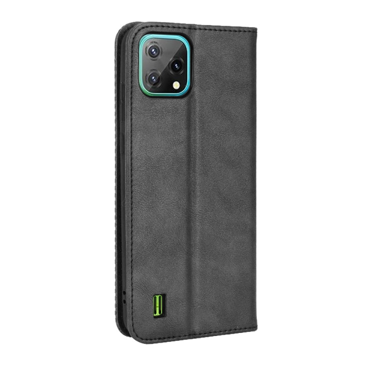 For Blackview A55 Magnetic Buckle Retro Crazy Horse Leather Phone Case(Black) - free shipping - PMC TechLife - Order now!