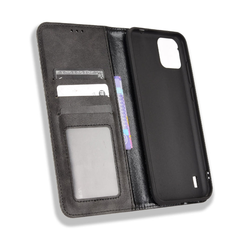 For Blackview A55 Magnetic Buckle Retro Crazy Horse Leather Phone Case(Black) - free shipping - PMC TechLife - Order now!