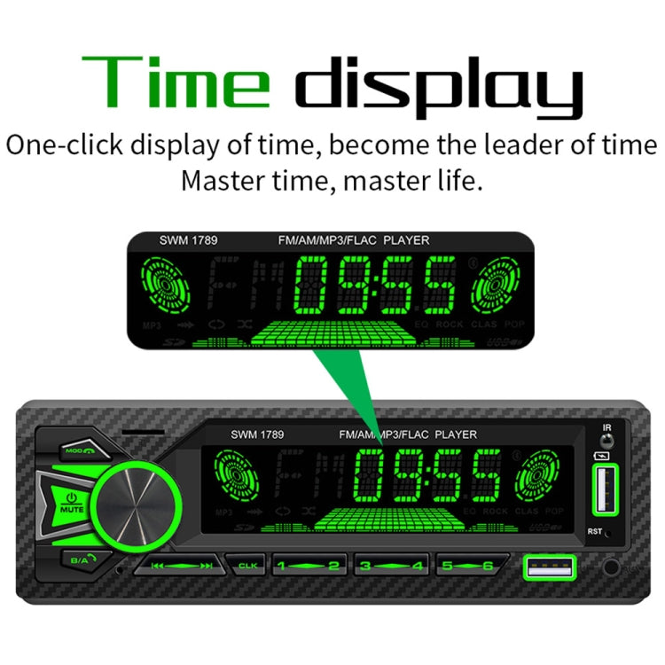 SWM-1789 Car Radio Receiver Bluetooth 5.1 MP3 Player with Remote Control - Car MP3 & MP4 & MP5 by PMC TechLife | Online Shopping South Africa | PMC TechLife | Buy Now Pay Later Mobicred