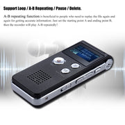 SK-012 32GB USB Dictaphone Digital Audio Voice Recorder with WAV MP3 Player VAR Function(Black)