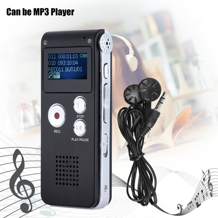 SK-012 32GB USB Dictaphone Digital Audio Voice Recorder with WAV MP3 Player VAR Function(Black) - free shipping - PMC TechLife - Order now!