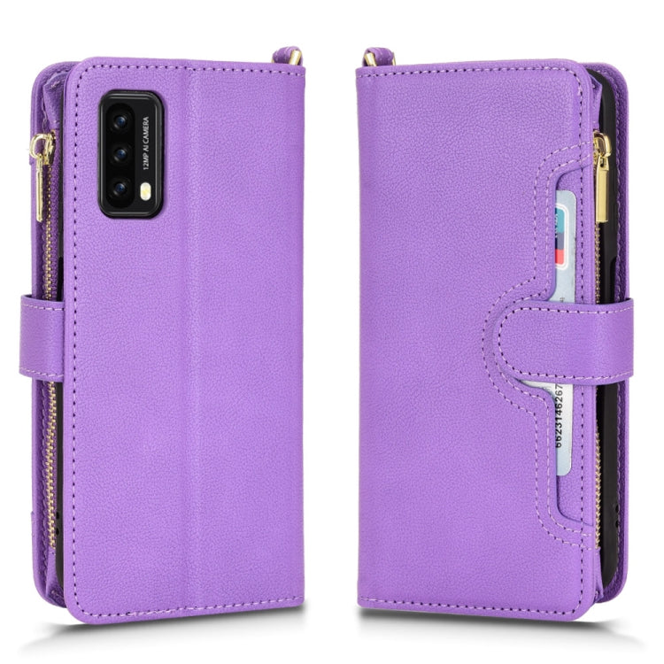 For Blackview A90 Litchi Texture Zipper Leather Phone Case(Purple) - More Brand by PMC TechLife | Online Shopping South Africa | PMC TechLife | Buy Now Pay Later Mobicred