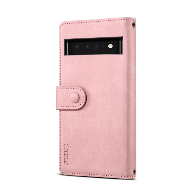 For Google Pixel 6a Retro Frosted Horizontal Flip Leather Phone Case(Rose Gold) - Google Cases by PMC TechLife | Online Shopping South Africa | PMC TechLife | Buy Now Pay Later Mobicred