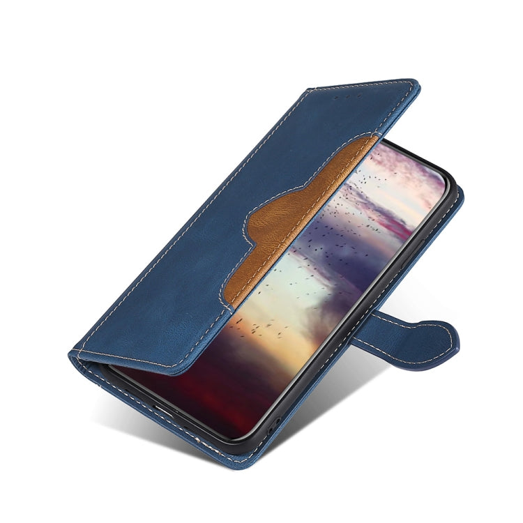 For Doogee N40 Pro Skin Feel Straw Hat Magnetic Buckle Leather Phone Case(Blue) - Doogee Cases by PMC TechLife | Online Shopping South Africa | PMC TechLife | Buy Now Pay Later Mobicred