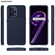 For OPPO Realme 9 Pro+ Thunderbolt Shockproof TPU Protective Soft Phone Case(Blue)