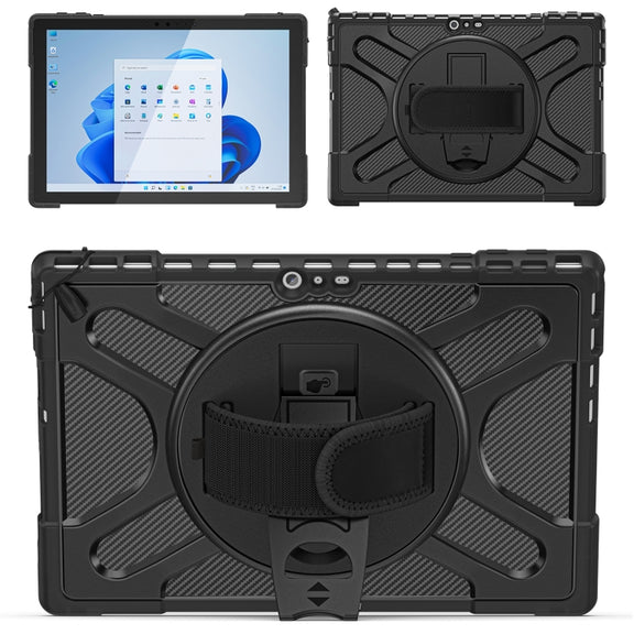 For MicroSoft Surface Pro 4 / 5 / 6 / 7 TPU + PC Tablet Case(Black)
