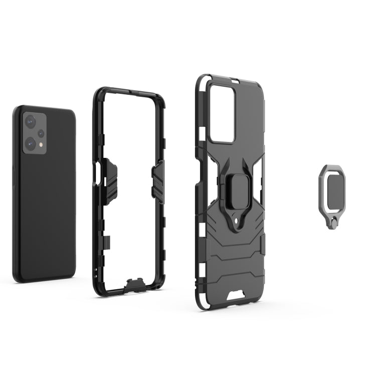 For OPPO Realme 9 Pro Magnetic Ring Holder PC + TPU Phone Case(Black) - Realme Cases by PMC TechLife | Online Shopping South Africa | PMC TechLife | Buy Now Pay Later Mobicred