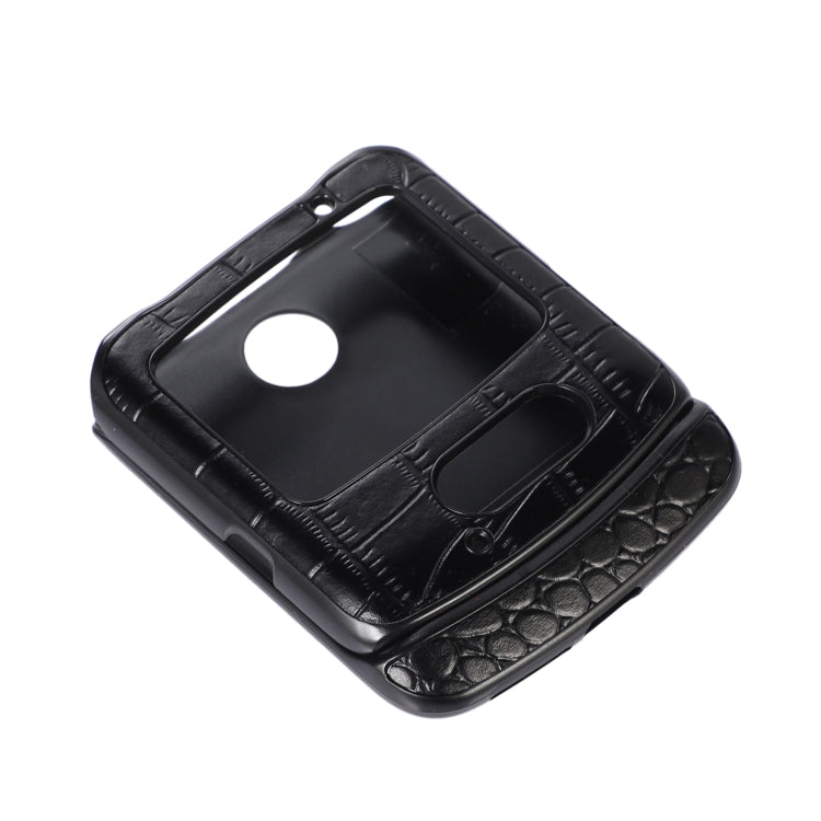 For Motorola Moto Razr 5G Crocodile Top Layer Cowhide Leather Phone Case(Black) - free shipping - PMC TechLife - Order now!