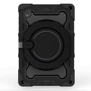 For Lenovo Tab K10 / M10 Plus Armor Contrast Color Silicone + PC Tablet Case(Black)
