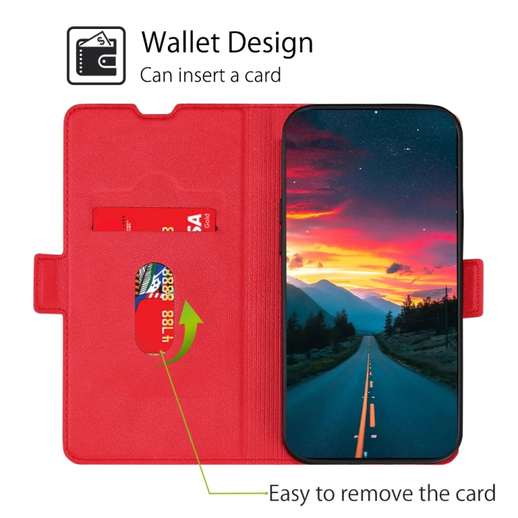 For Doogee Y8 Ultra-thin Voltage Side Buckle PU + TPU Leather Phone Case(Red) - More Brand by PMC TechLife | Online Shopping South Africa | PMC TechLife | Buy Now Pay Later Mobicred