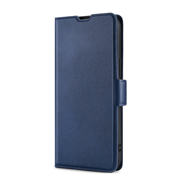 For Doogee Y8 Ultra-thin Voltage Side Buckle PU + TPU Leather Phone Case(Blue)