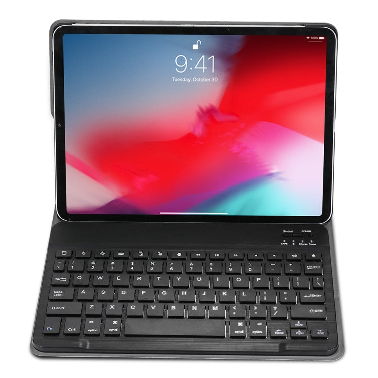 A11 Lambskin Texture Ultra-thin Bluetooth Keyboard Leather Case For iPad Air 2022 / Air 2020 10.9 & Pro 11 inch 2021 / 2020 / 2018(Black) - Universal by PMC TechLife | Online Shopping South Africa | PMC TechLife