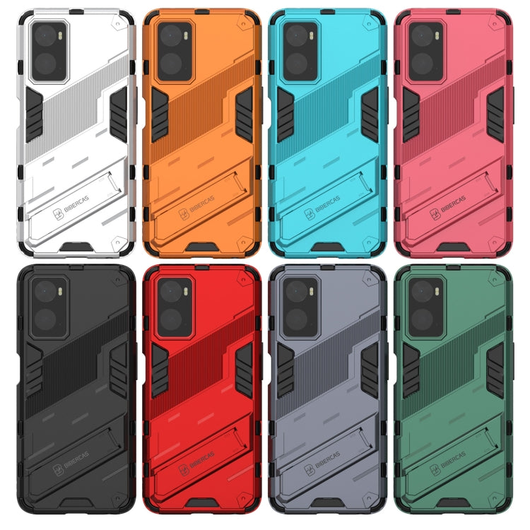 For OPPO A36 4G (China) / Realme 9i Punk Armor PC + TPU Phone Case with Holder(Black) - Realme Cases by PMC TechLife | Online Shopping South Africa | PMC TechLife | Buy Now Pay Later Mobicred