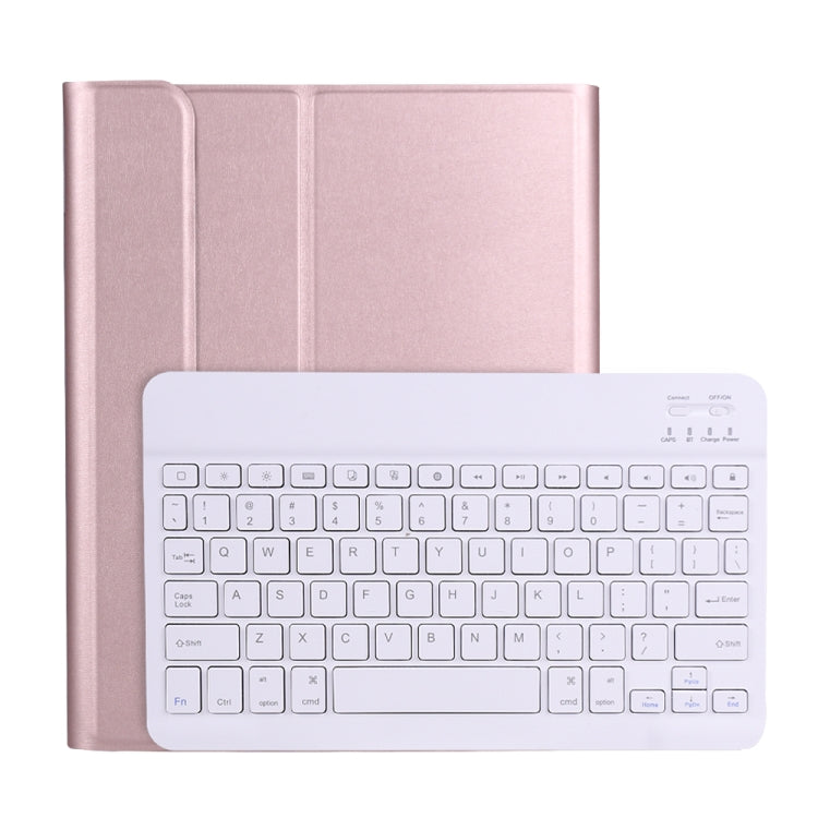 A11B Lambskin Texture Ultra-thin Bluetooth Keyboard Leather Case with Pen Holder For iPad Air 5 2022 / Air 4 2020 10.9 & Pro 11 inch 2021 / 2020 / 2018(Rose Gold) - free shipping - PMC TechLife - Order now!