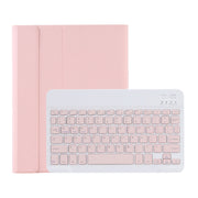 C-098B Candy Color Skin Feel Texture Bluetooth Keyboard Leather Case with Pen Holder For iPad Air 11 2024 / 2025 / Air 4 10.9 2020 / Air 5 10.9 2022 (Pink)