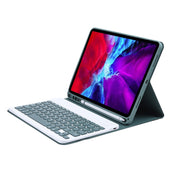 C-098B Candy Color Skin Feel Texture Bluetooth Keyboard Leather Case with Pen Holder For iPad Air 11 2024 / 2025 / Air 4 10.9 2020 / Air 5 10.9 2022 (Dark Green)