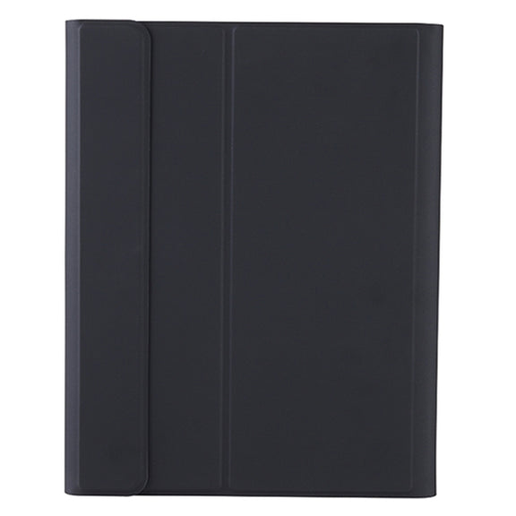 T098B Candy Color Skin Feel Texture Bluetooth Keyboard Leather Case with Pen Holder For iPad Air 4 10.9 2020 / Air 5 10.9 2022 (Black)