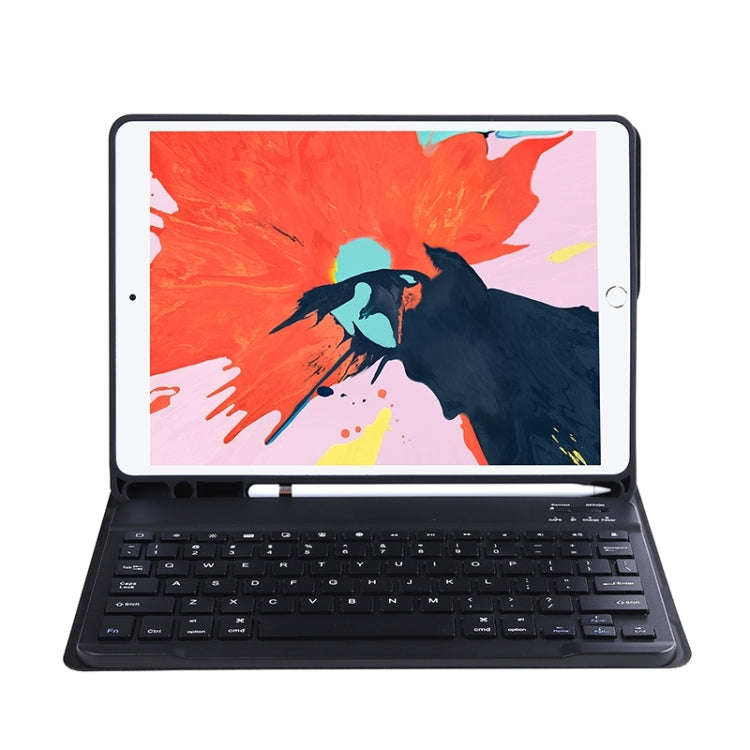 T098B Candy Color Skin Feel Texture Bluetooth Keyboard Leather Case with Pen Holder For iPad Air 4 10.9 2020 / Air 5 10.9 2022 (Black) - For iPad Air by PMC TechLife | Online Shopping South Africa | PMC TechLife