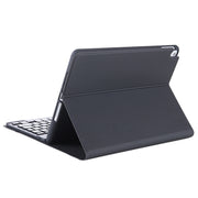 T098B Candy Color Skin Feel Texture Bluetooth Keyboard Leather Case with Pen Holder For iPad Air 4 10.9 2020 / Air 5 10.9 2022 (Black)
