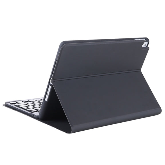 T098B Candy Color Skin Feel Texture Bluetooth Keyboard Leather Case with Pen Holder For iPad Air 4 10.9 2020 / Air 5 10.9 2022 (Black)