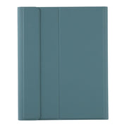 T098B Candy Color Skin Feel Texture Bluetooth Keyboard Leather Case with Pen Holder For iPad Air 4 10.9 2020 / Air 5 10.9 2022 (Dark Green)