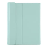T098B Candy Color Skin Feel Texture Bluetooth Keyboard Leather Case with Pen Holder For iPad Air 11 2024 / 2025 / Air 4 10.9 2020 / Air 5 10.9 2022 (Light Green)