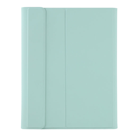 T098B Candy Color Skin Feel Texture Bluetooth Keyboard Leather Case with Pen Holder For iPad Air 11 2024 / 2025 / Air 4 10.9 2020 / Air 5 10.9 2022 (Light Green)