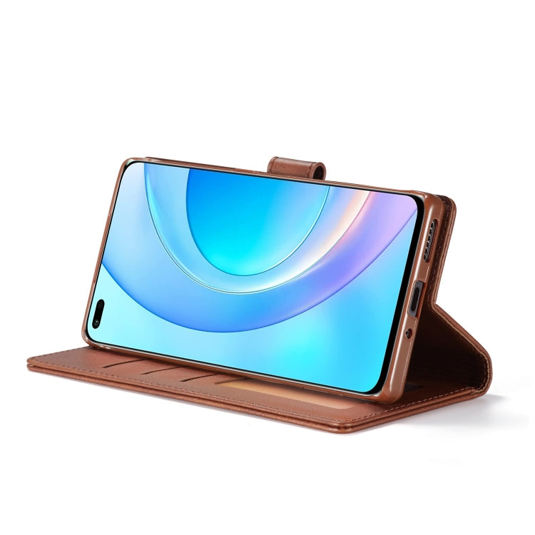 For Honor 50 Lite LC.IMEEKE Calf Texture Flip Leather Phone Case(Brown) - free shipping - PMC TechLife - Order now!