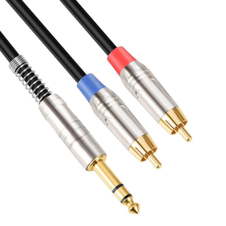 6.35mm Male to Dual RCA Male Audio Cable, Cable Length:1.8m - Aux Cable by PMC Jewellery | Online Shopping South Africa | PMC Jewellery | Buy Now Pay Later Mobicred